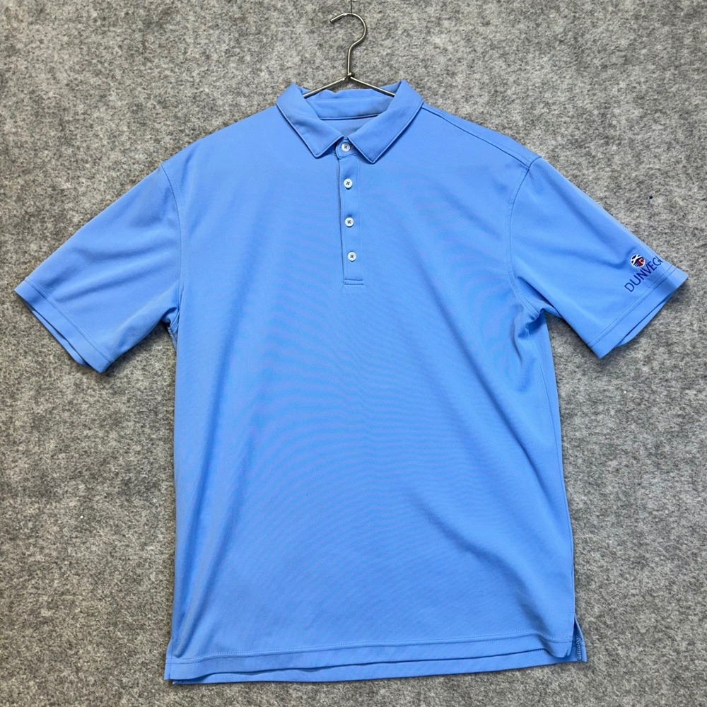Johnnie-O Polo Shirt Men Size Medium Blue Prep-Formance Dunvegan Golf Pique